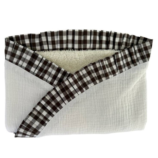 Muslin baby swaddle in brown